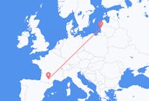 Flights from Palanga in Lithuania to Toulouse in France