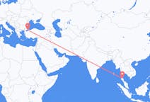 Flyreiser fra Surat Thani-provinsen, Thailand til Istanbul, Tyrkia