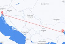 Flyg från Burgas, Bulgarien till Rijeka, Kroatien