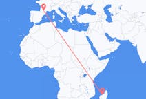 Flights from Mahajanga, Madagascar to Toulouse, France