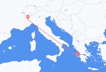 ギリシャのザキントス島からから、イタリアのトリノまでのフライト