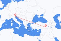 Flyrejser fra Diyarbakir til Venedig