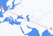 Flyreiser fra Kengtung, Myanmar (Burma) til Glasgow, Skottland