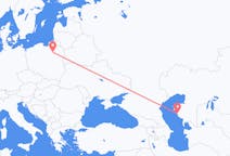 Flyrejser fra Aqtau, Kasakhstan til Szymany, Szczytno Amt, Polen