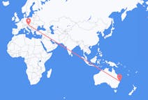 Flyrejser fra Coffs Havn, Australien til Graz, Østrig