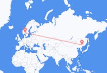 Flights from Mudanjiang to Oslo