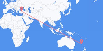 Flyreiser fra Norfolkøya til Tyrkia
