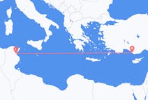 出发地 突尼斯出发地 恩菲达目的地 土耳其加济帕萨的航班