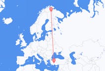 Flights from Isparta, Turkey to Ivalo, Finland