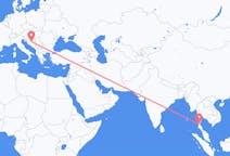 Flyg från Kawthaung Township, Myanmar (Burma) till Banja Luka, Bosnien och Hercegovina