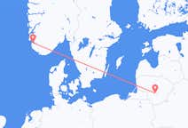 Loty z Kowno, Litwa z Stavanger, Norwegia