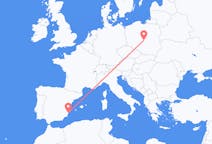Flights from Łódź in Poland to Alicante in Spain