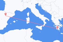 出发地 希腊出发地 卡拉马塔目的地 西班牙萨拉戈萨的航班