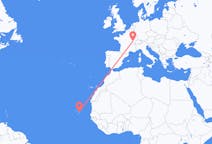 Flyg från Boa Vista (kommun i Brasilien, Roraima, lat 3,19, long -60,61), Kap Verde till Dole, Frankrike