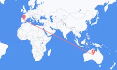 Flights from Alice Springs, Australia to Madrid, Spain
