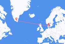 Flyrejser fra Narsarsuaq, Grønland til Aarhus, Danmark