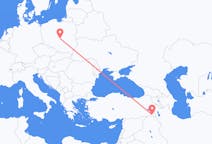 Flights from Hakkâri, Turkey to Łódź, Poland