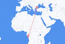 Flüge von Cabinda, Angola nach Edremit, die Türkei