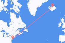 Loty z Atlantic City, Stany Zjednoczone do Akureyri, Islandia