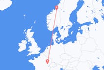 Flyg från Dole, Frankrike till Trondheim, Norge
