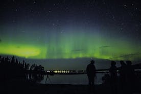 Arktisk himmel, natur og nordlys Fotografering av Pyhä-Luosto