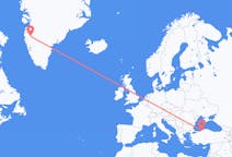 出发地 格陵兰出发地 坎格鲁斯苏克目的地 土耳其宗古尔达克的航班