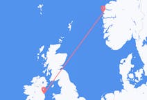 Vluchten van Florø, Noorwegen naar Dublin, Ierland
