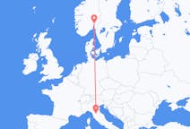 Flyg från Oslo, Norge till Florens, Italien