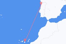 Vluchten van Las Palmas (ort i Mexiko, Veracruz, Tihuatlán), Spanje naar Porto, Portugal