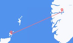 Flyg från Sogndal, Norge till Kirkwall, Skottland