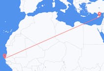 Flyg från Dakar, Senegal till Larnaca, Cypern