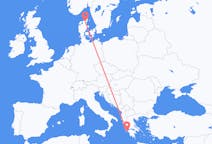 Vluchten van Aalborg, Denemarken naar Zakynthos-eiland, Griekenland