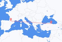 出发地 土耳其出发地 薩姆松目的地 法国卢尔德的航班