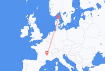 Loty z Le Puy-en-Velay, Francja do Aalborga, Dania