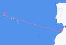 Fly fra Rabat til Corvo Island