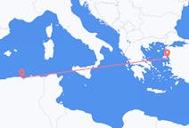 出发地 阿尔及利亚出发地 贝贾目的地 希腊米蒂利尼的航班
