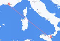 Flyg från Catania, Italien till Marseille, Frankrike
