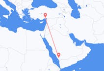 Flyrejser fra Abha, Saudi-Arabien til Adana, Tyrkiet