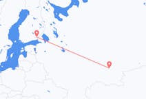 Fly fra Ufa til Lappeenranta