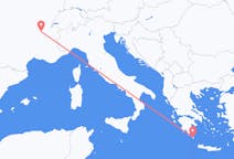 Flights from Kythira, Greece to Lyon, France