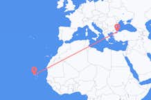 Flyreiser fra São Vicente, Kapp Verde til Istanbul, Tyrkia