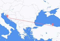 Loty z Zadar, Chorwacja do Samsuna, Turcja