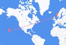 Flyrejser fra Honolulu, USA til Stavanger, Norge