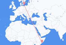 Flüge von Mogadishu, Somalia nach Bornholm, Dänemark