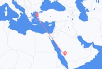 Loty z Al-Baha, Arabia Saudyjska z Chios, Grecja