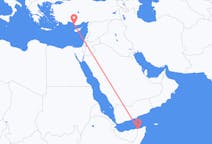 Flights from Bosaso, Somalia to Gazipaşa, Turkey