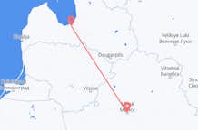Vluchten van Minsk, Belarus naar Riga, Pescara, Letland