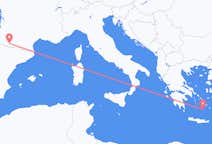 Flights from Lourdes to Santorini