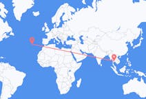 Vluchten van Bangkok, Thailand naar Santa Maria, Portugal