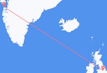 Flyreiser fra Aasiaat, Grønland til Nottingham, England